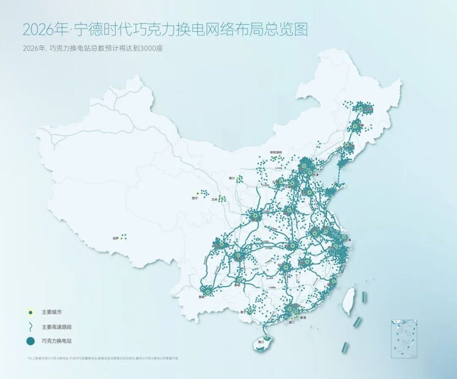 换电基建翻倍提速！宁德时代半年新增巧克力换电站已和去年整年持平